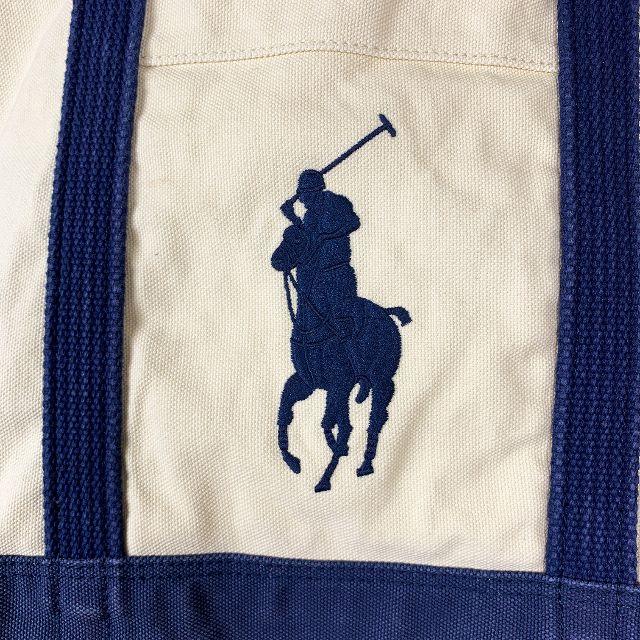 POLO RALPH LAUREN(ポロラルフローレン)のポロラルフローレン『新品正規品タグ付き』ビックポニートートバッグCream メンズのバッグ(トートバッグ)の商品写真