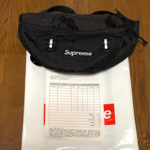 supreme 19ss ウエストバック 黒 完売品 新品未使用