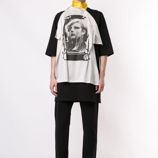 19ss RAF SIMONS プリント スカーフ Tシャツ