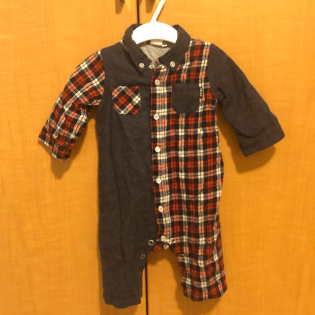 SHIPS KIDS(シップスキッズ)のSHIPS KIDS チェック ロンパース キッズ/ベビー/マタニティのベビー服(~85cm)(ロンパース)の商品写真