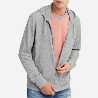 ユニクロ(UNIQLO)のUNIQLOエアリズムUVカットフルジップパーカGLAY 4XL(パーカー)