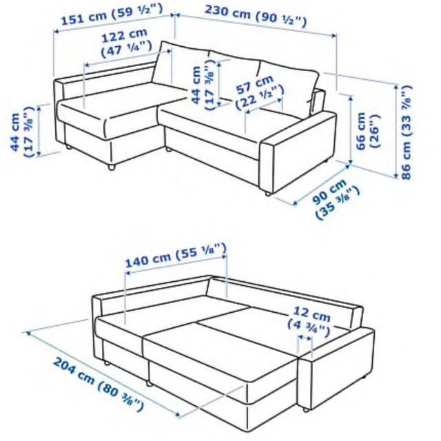 IKEA - IKEA FRIHETEN フリーヘーテン ソファベッド 合皮 IKEA - IKEA FRIHETEN フリーヘーテン ソファベッド 合皮