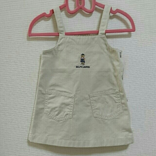 POLO RALPH LAUREN(ポロラルフローレン)のラルフローレン ポロベア ジャンパースカート キッズ/ベビー/マタニティのベビー服(~85cm)(ワンピース)の商品写真