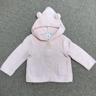 ベビーギャップ(babyGAP)のbaby GAP クマ耳カーディガン ピンク(カーディガン/ボレロ)