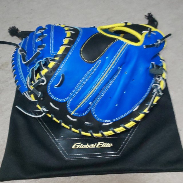 MIZUNO(ミズノ)の新品未使用!ミズノグローバルエリート軟式キャッチャーミット オーダー品 スポーツ/アウトドアの野球(グローブ)の商品写真