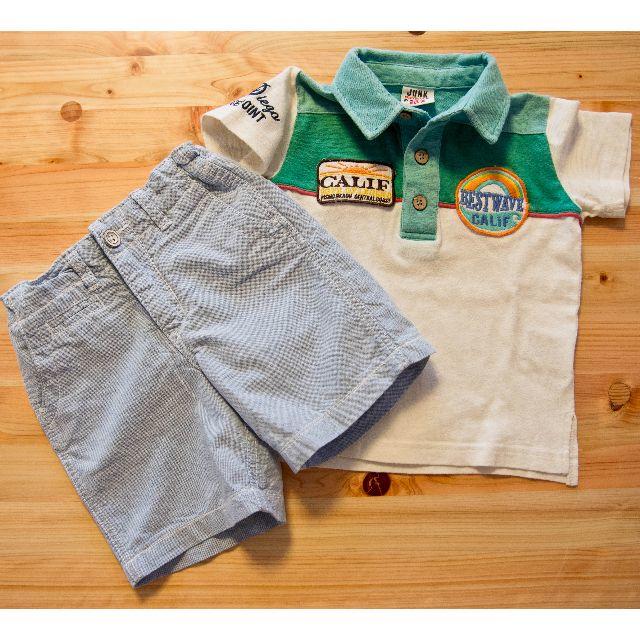 babyGAP(ベビーギャップ)の★babyGap★JUNK STORE★Ｔシャツとハーフパンツのセット90-95 キッズ/ベビー/マタニティのキッズ服男の子用(90cm~)(その他)の商品写真