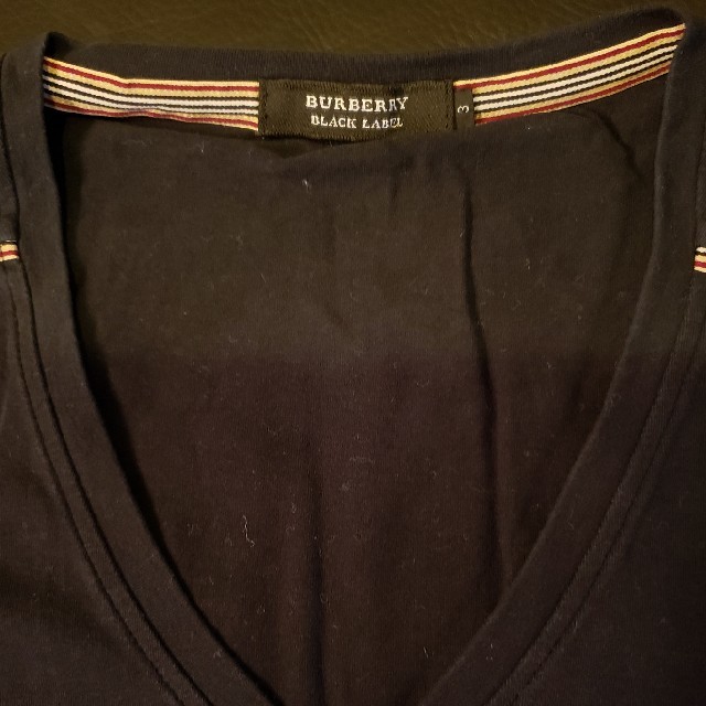 BURBERRY BLACK LABEL(バーバリーブラックレーベル)のバーバリー ブラック レーベル◆Tシャツ◆ブラック  サイズ3 メンズのトップス(Tシャツ/カットソー(半袖/袖なし))の商品写真