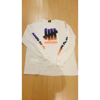 アンディフィーテッド(UNDEFEATED)の UNDEFEATED 　ロンT   XL  ホワイト(Tシャツ/カットソー(七分/長袖))