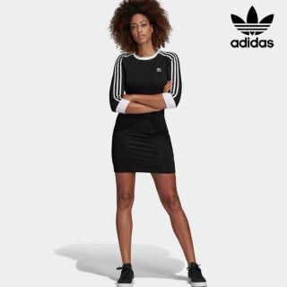 アディダス(adidas)のアディダス スリーストライプスワンピース(ミニワンピース)