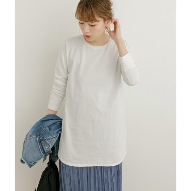 Sonny Label(サニーレーベル)のSonny Label ベーシックコットンロングTシャツ レディースのトップス(シャツ/ブラウス(長袖/七分))の商品写真