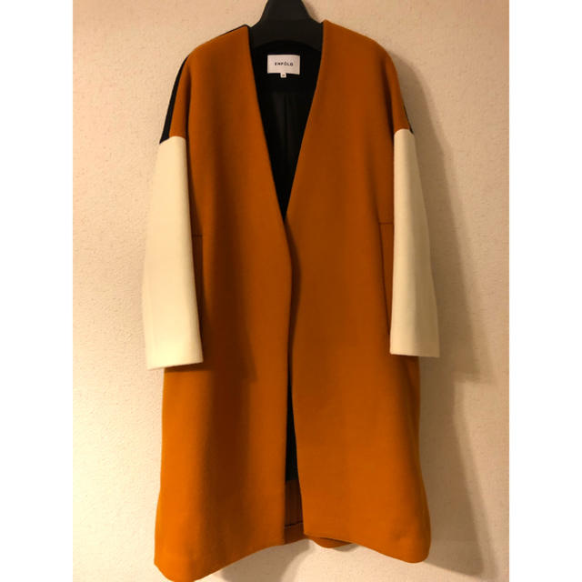 ENFOLD - 新品未使用 ENFOLD 18FW 2WAY バイカラーコート36の ENFOLD - 新品未使用 ENFOLD 18FW 2WAY バイカラーコート36の