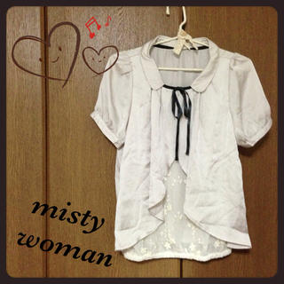 ミスティウーマン(mysty woman)のmisty womanレースブラウス(シャツ/ブラウス(半袖/袖なし))