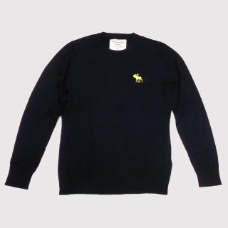 アバクロンビーアンドフィッチ(Abercrombie&Fitch)の★新品★アバクロンビー&フィッチ★クルーネックセーター (Black/M)(ニット/セーター)