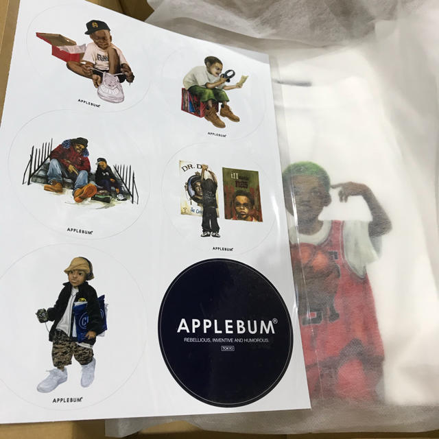 APPLEBUM(アップルバム)のAPPLEBUM  WORM BOY  Lサイズ ステッカーセット メンズのトップス(Tシャツ/カットソー(半袖/袖なし))の商品写真