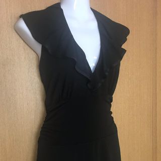 マックスマーラ(Max Mara)の《お値下げ》《新品未使用》Max Mara ロングドレス☆黒シルエットが綺麗☆(ロングドレス)