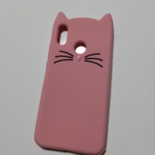 HUAWEI P20lite かわいい猫型シリコンスマホケース(Androidケース)