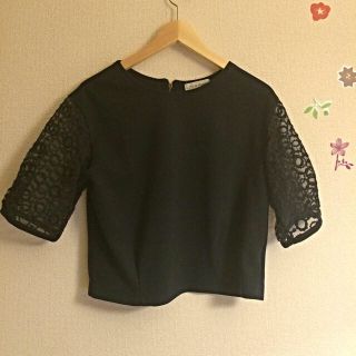 ダブルクローゼット(w closet)のしま奈様専用♥︎シースルー花柄トップ(カットソー(半袖/袖なし))