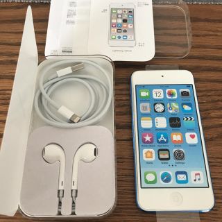 アイポッドタッチ(iPod touch)の【もぐら様専用品】iPod touch 128GB - ブルー（第6世代）(ポータブルプレーヤー)