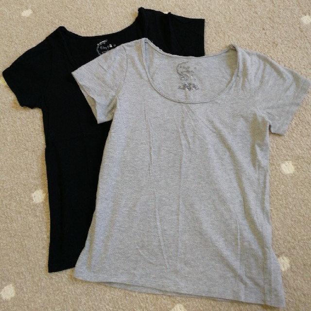 E hyphen world gallery(イーハイフンワールドギャラリー)のイーハイフンワールドギャラリー Tシャツ 2枚セット レディースのトップス(Tシャツ(半袖/袖なし))の商品写真