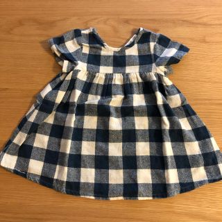 ザラキッズ(ZARA KIDS)のbaby ZARA ブロックチェック ワンピース 86cm(ワンピース)