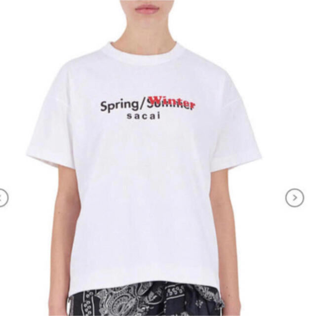 sacai 2019ss ロゴTシャツ