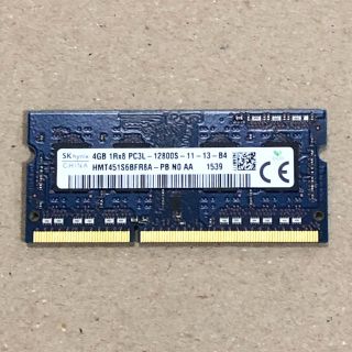 SKhynix ノートパソコンメモリDDR3L PC3L-12800 4GB(PCパーツ)