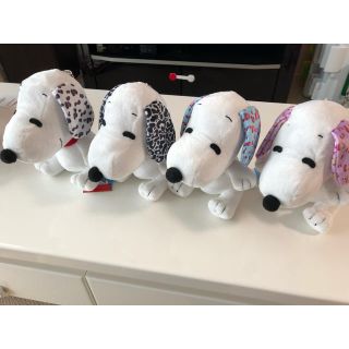 スヌーピー(SNOOPY)のスヌーピー ぬいぐるみ　4体（4色セット）(ぬいぐるみ)