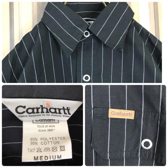 carhartt(カーハート)のカーハート carhartt ワークシャツ レザーロゴタグ入り ダブルポケット  メンズのトップス(シャツ)の商品写真