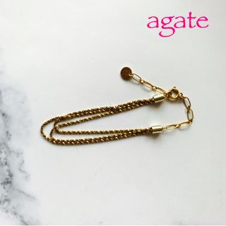 アガット(agete)の【agate】ゴールド三連ブレス＊高島屋購入(ブレスレット/バングル)