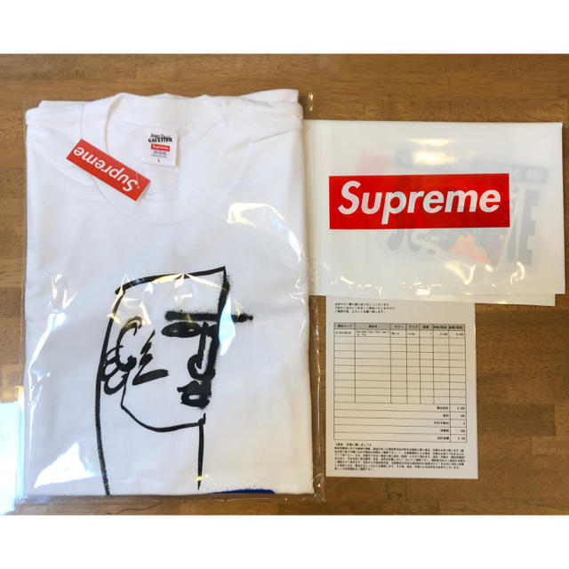 Tシャツ/カットソー(半袖/袖なし)L Supreme Jean Paul Gaultier Tee white