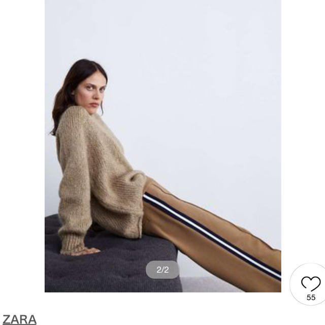 ZARA(ザラ)のザラ サイドストライプパンツ レディースのパンツ(カジュアルパンツ)の商品写真