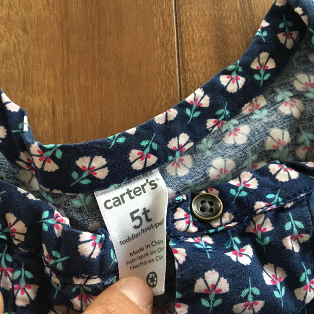 carter's(カーターズ)のカーターズ  花柄 七分袖 ワンピース 5歳サイズ キッズ/ベビー/マタニティのキッズ服女の子用(90cm~)(ワンピース)の商品写真