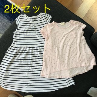 エイチアンドエム(H&M)のオーガニックコットンのワンピースとH&M BASICのTシャツ(ワンピース)