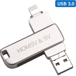 usbメモリ 32GB 3 in 1 回転式 usbフラッシュドライブ暗号化(その他)