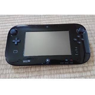 ウィーユー(Wii U)の【シリコンカバー付】WiiUゲームパッド クロ(家庭用ゲーム機本体)