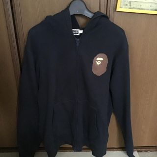 アベイシングエイプ(A BATHING APE)のAPE フルジップパーカー L 黒(パーカー)