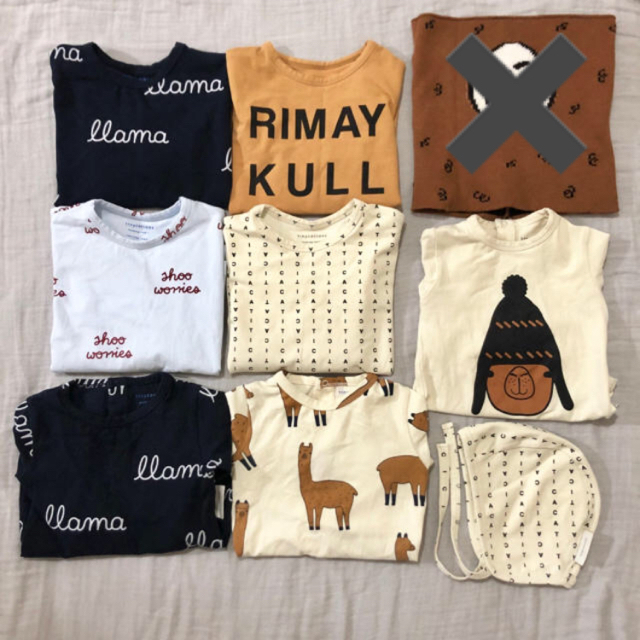 こどもビームス(コドモビームス)のtiny cottons bobochoses トップス ロンパース 帽子  キッズ/ベビー/マタニティのベビー服(~85cm)(ロンパース)の商品写真