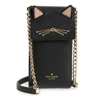 ケイトスペードニューヨーク(kate spade new york)の【専用】katespade ケイトスペード  iPhone ケース 肩がけ 猫(iPhoneケース)