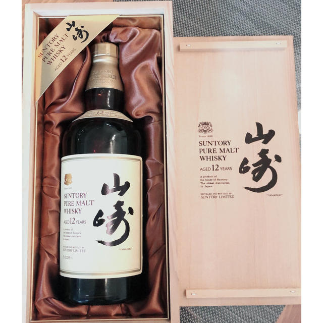 サントリーピュアモルトウイスキー山崎12年 750ml木箱 - ウイスキー