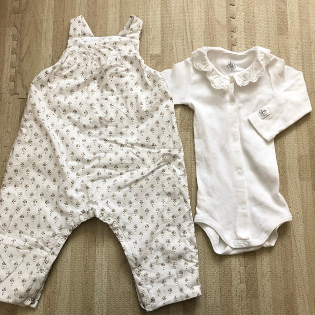 PETIT BATEAU(プチバトー)のpetit bateau プチバトー ボディ&サロペット キッズ/ベビー/マタニティのベビー服(~85cm)(ロンパース)の商品写真