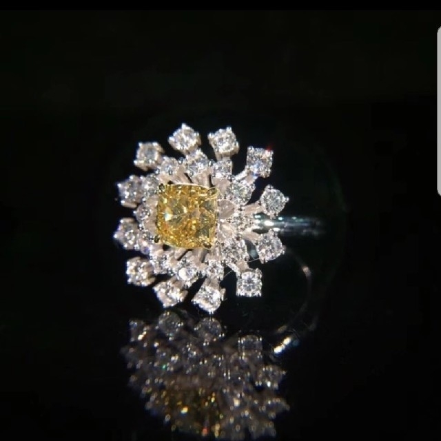 新作GIA♡1.04ct yellowダイヤモンドリングの通販 by Rain Rain♡｜ラクマ