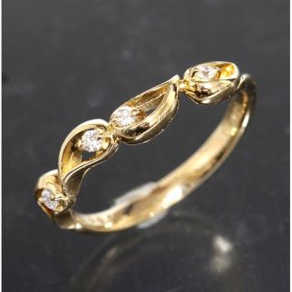 スタージュエリー(STAR JEWELRY)のスタージュエリー ダイヤ 0.05ct リング 7号 K18YG 新品仕上済(リング(指輪))