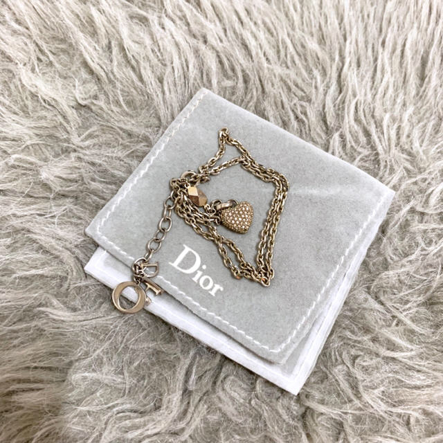 Christian Dior(クリスチャンディオール)の【美品】Christian Dior ハートネックレス♡ レディースのアクセサリー(ネックレス)の商品写真