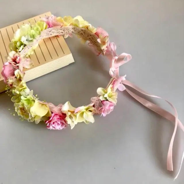 ♡今だけお試し価格♡ベビー花かんむり♡ハンドメイド♡ キッズ/ベビー/マタニティのこども用ファッション小物(その他)の商品写真