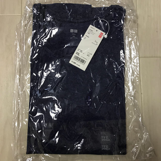 ユニクロ(UNIQLO)のユニクロ Tシャツ 半袖 レディース XXL 紺 未使用品(Tシャツ(半袖/袖なし))