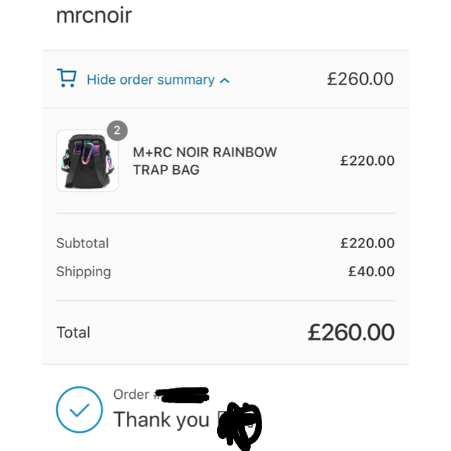 Supreme(シュプリーム)の新品 M+RC Noir Rainbow trap bag マルシェノア メンズのバッグ(ショルダーバッグ)の商品写真