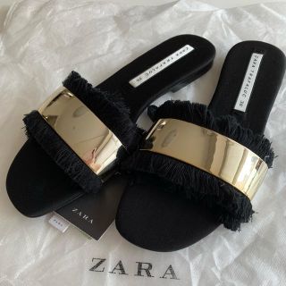 ザラ(ZARA)の《新品》ZARAフリンジミュール(ミュール)