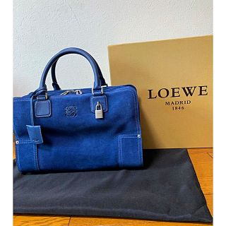 ロエベ(LOEWE)の緊急値下げ‼️週末のみ‼️ロエベ アマソナ  36 スエード ブルー ボストン (ボストンバッグ)