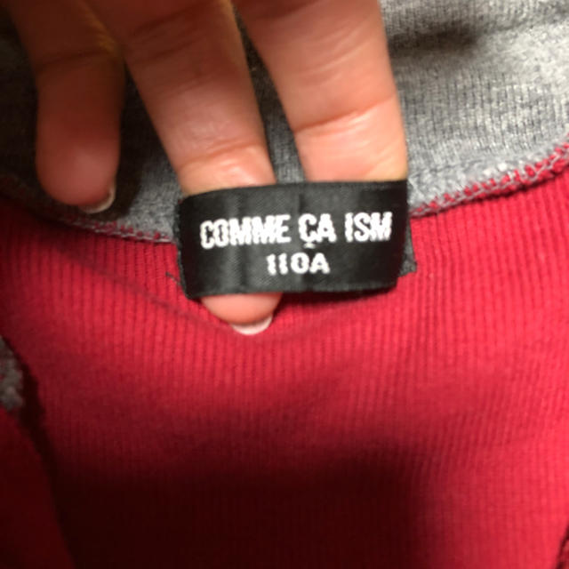 COMME CA ISM(コムサイズム)のCOMME CA ISM ロンT 長袖 重ね着風 レッド&グレー 110Aキッズ キッズ/ベビー/マタニティのキッズ服男の子用(90cm~)(Tシャツ/カットソー)の商品写真