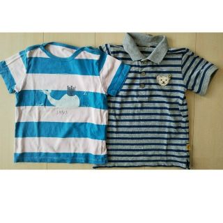 プチバトー(PETIT BATEAU)のプチバトーTシャツ&シュタイフのポロシャツ サイズ90-95(Tシャツ/カットソー)